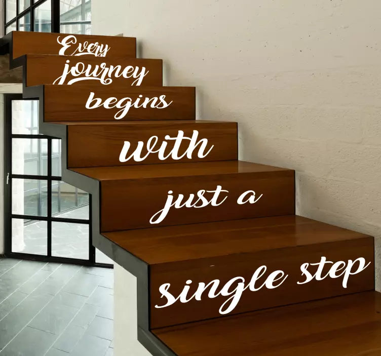 Wandtattoo Motivationsspruch Motivationsspruch Treppe - TenStickers