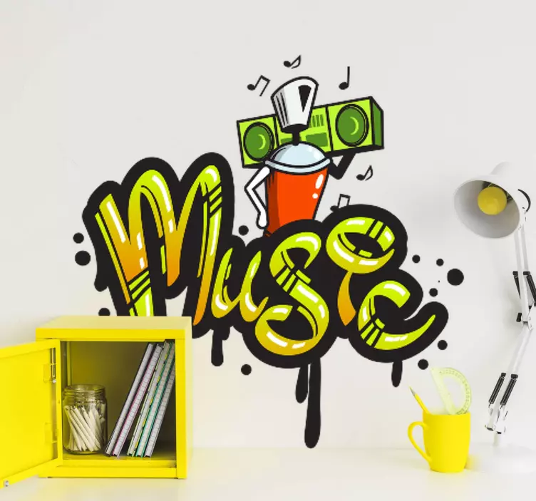 Wandtattoo Musik buntes musikthema - TenStickers