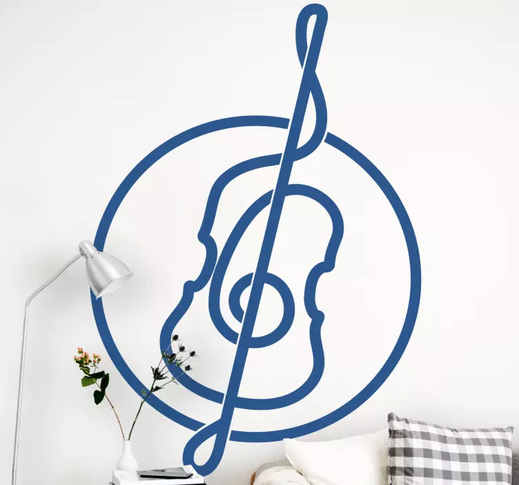 Wandtattoo Musik musikalisches violinendesign - TenStickers