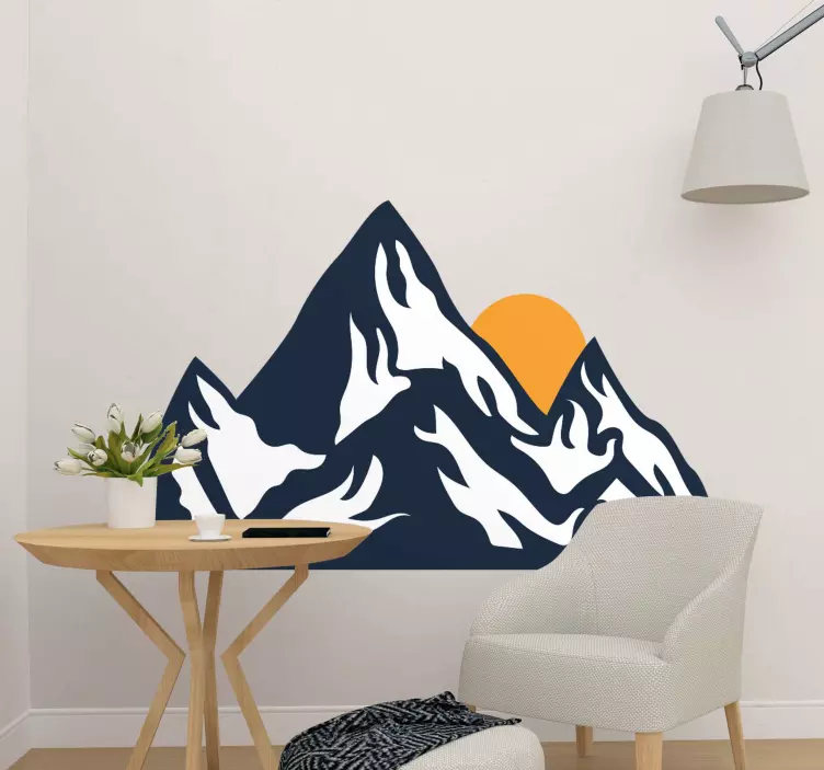 Wandtattoo natur berglandschaft sonnenaufgang - TenStickers