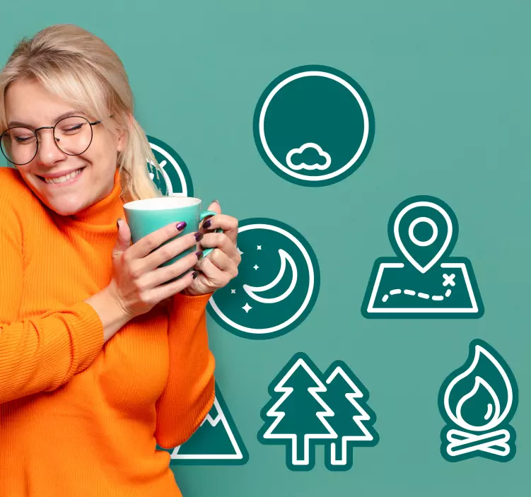 Wandtattoo Natur sammlung von natursymbolen - TenStickers