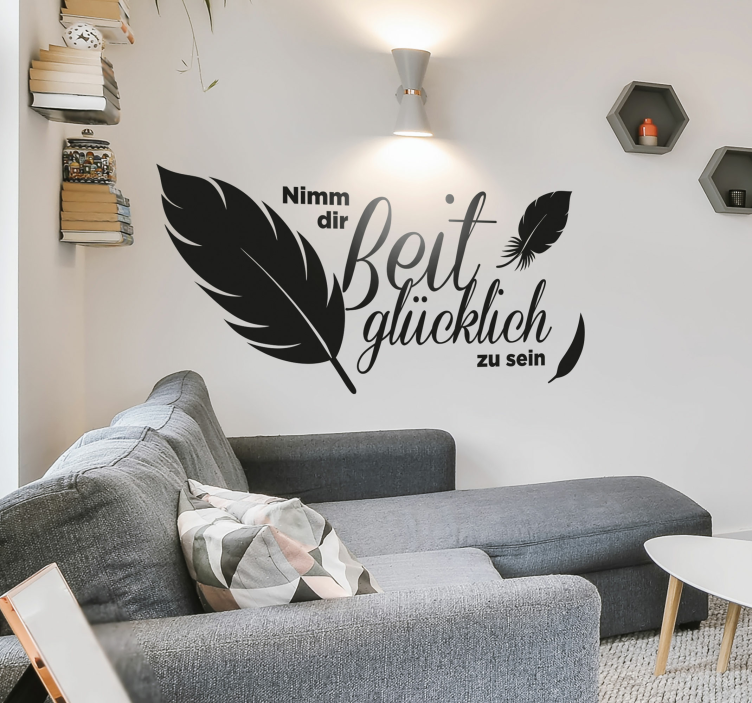 Wandtattoo nimm dir zeit, glücklich zu sein - TenStickers