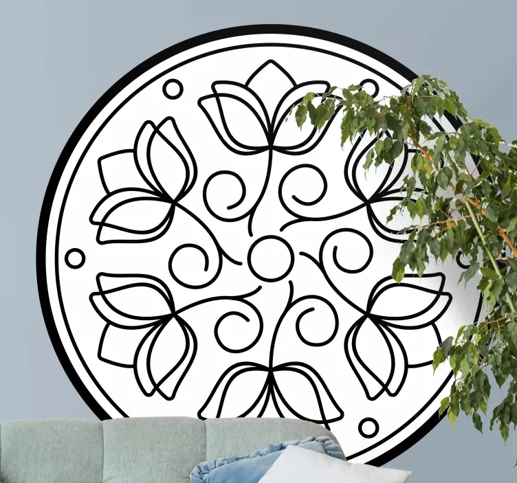 Wandtattoo ornament anmutiges botanisches element - TenStickers