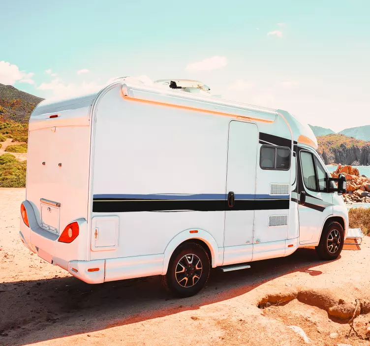 Wandtattoo Ornament Blaue Schwarze Streifen - TenStickers