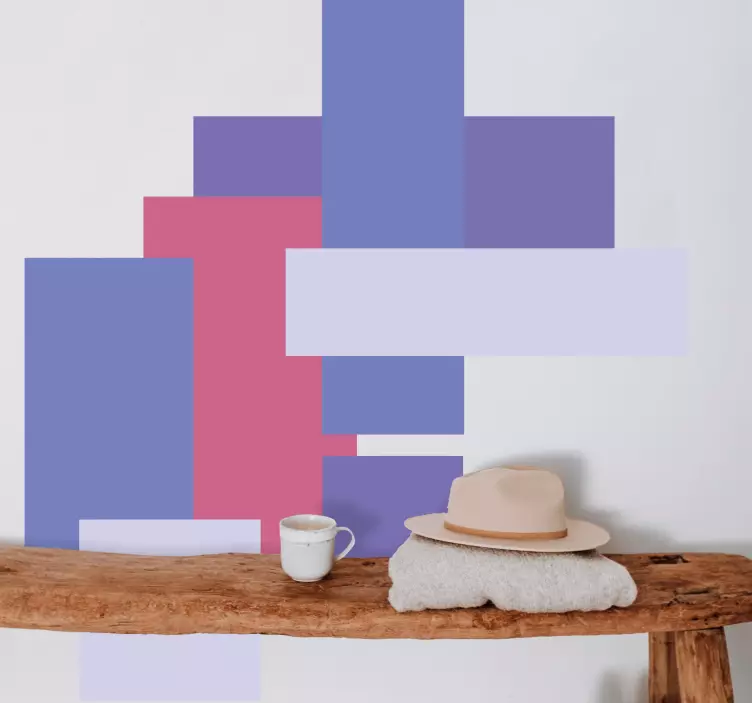 Wandtattoo geschichtete geometrische blöcke - TenStickers