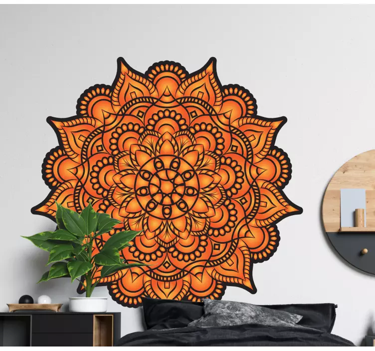 Wandtattoo ornament mandala blumenmotiv - TenStickers