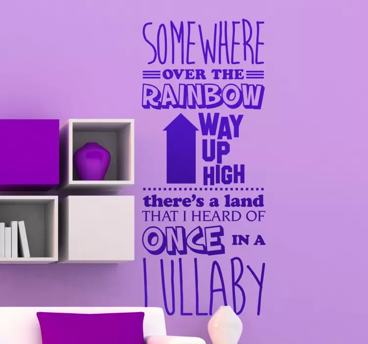 Wandtattoo over the rainbow - TenStickers