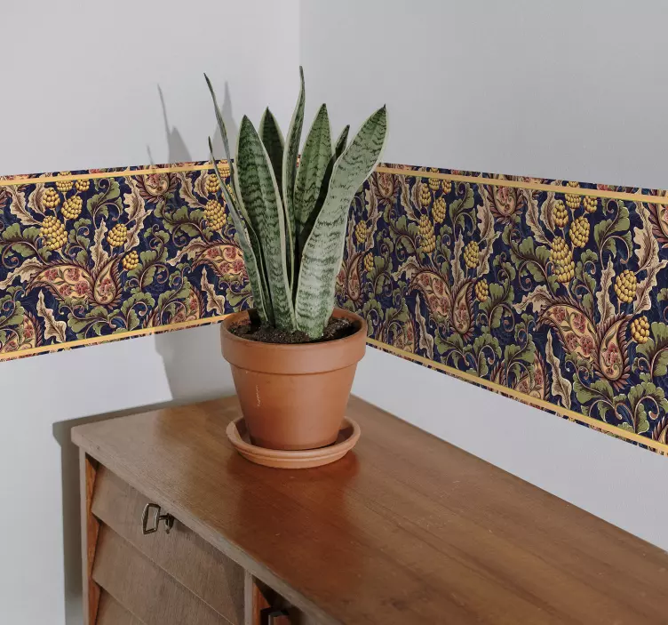 Wandbordüre Realistische paisley-illustration - TenStickers