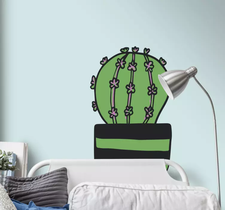 Wandtattoo Pflanzen riesenkaktusillustration - TenStickers
