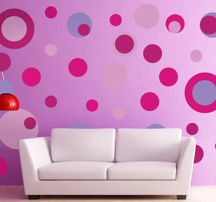 Wandtattoo von rosa Kreise - TenStickers