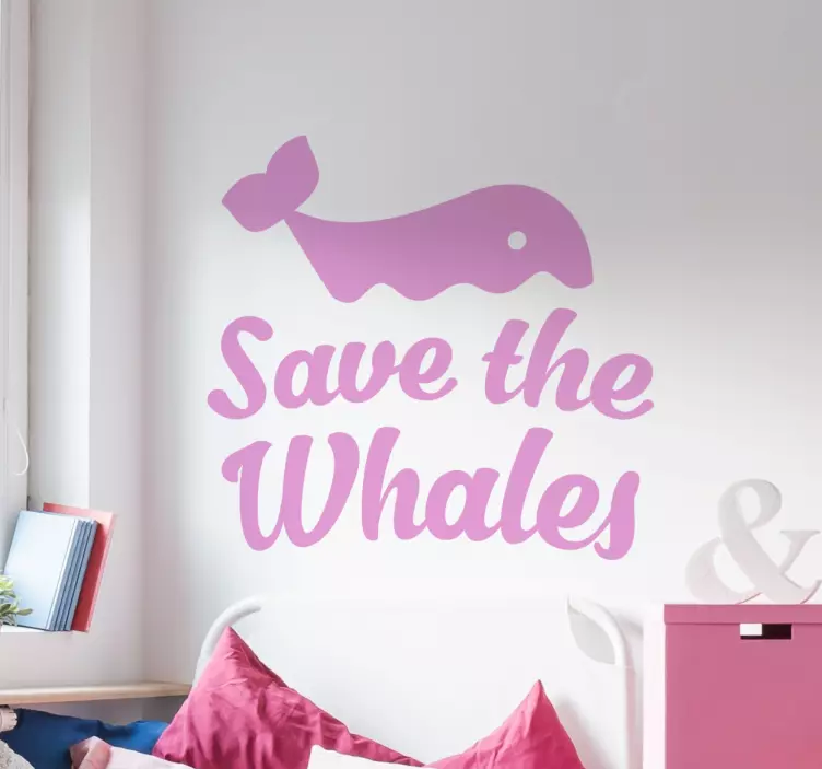 Wandtattoo Save the Whales - TenStickers