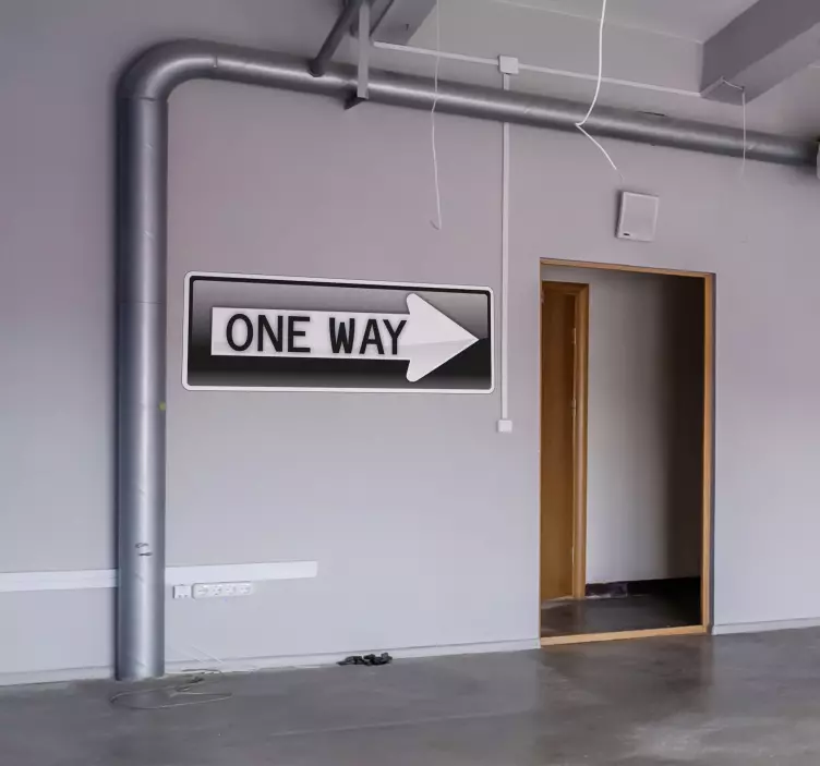 Wandtattoo Schild One Way - TenStickers