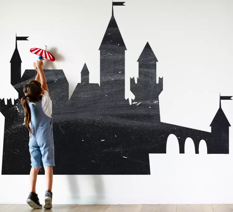 Aufkleber Schloss erstaunliche silhouette - TenStickers