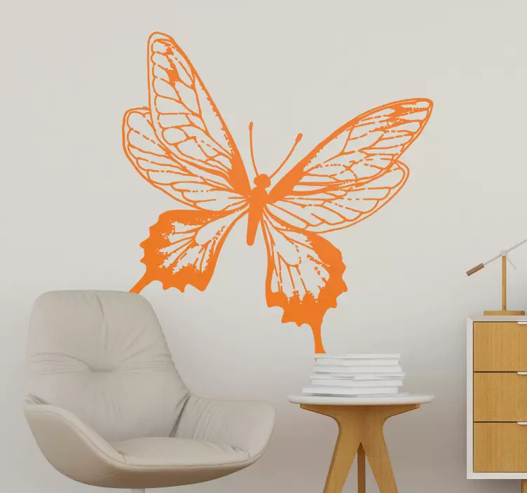 Wandtattoo schmetterling elegante umrisse - TenStickers