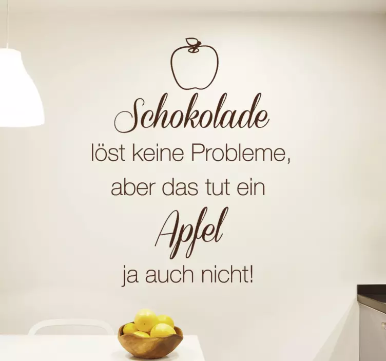 Wandtattoo Schokolade löst keine Probleme - TenStickers