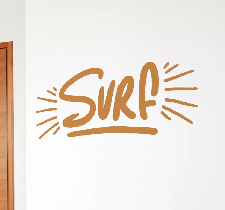 Wandtattoo Schriftzug Surf - TenStickers