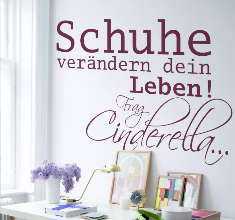 Wandtattoo Sprüche Schuhe verändern dein Leben - TenStickers
