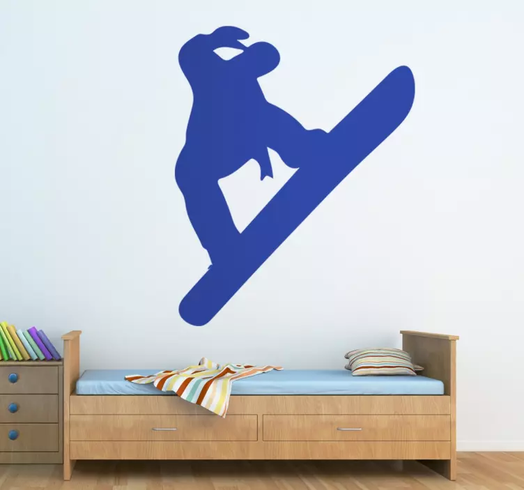 Wandtattoo Silouhette Snowboard - TenStickers