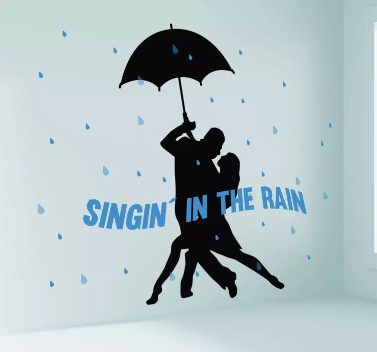 Wandtattoo Singing in the rain - TenStickers