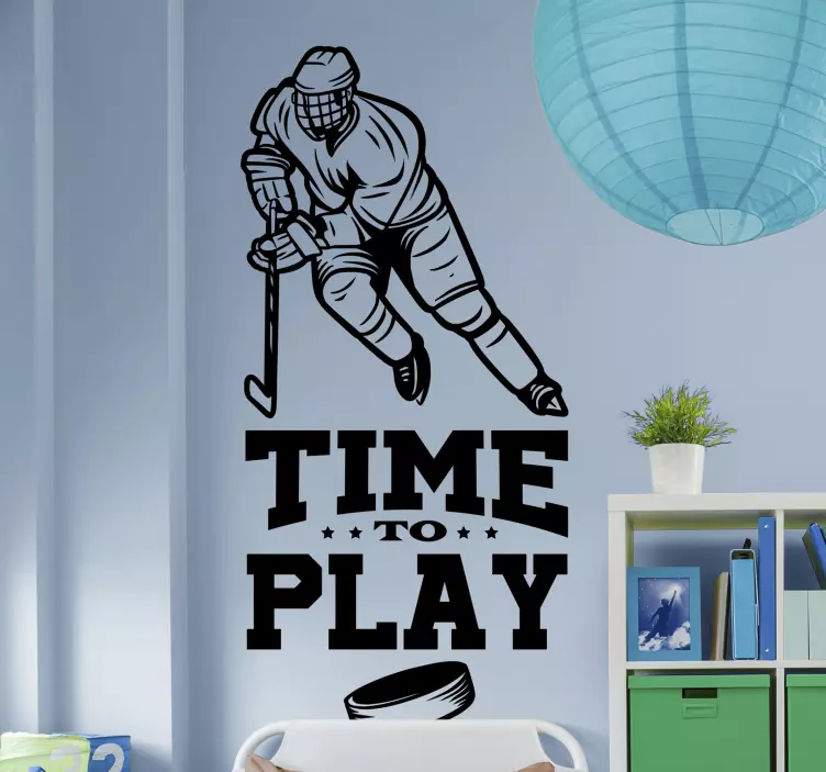 Sport Aufkleber Hockey Time To Play - TenStickers