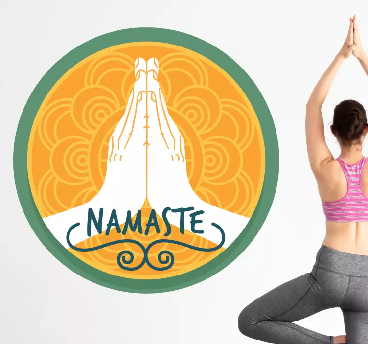 Sport Aufkleber Namaste orange - TenStickers