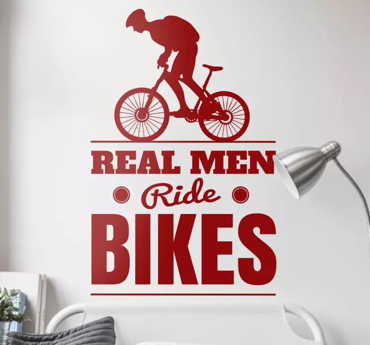 Wandtattoo Sport real men ride bikes - TenStickers