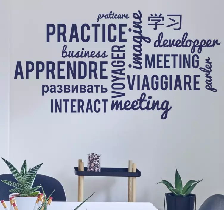 Wandspruch zitate zum lernen und meetings - TenStickers