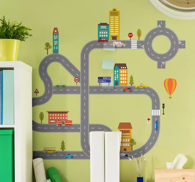 Wandtattoo Straßenverkehr Kinderzimmer - TenStickers