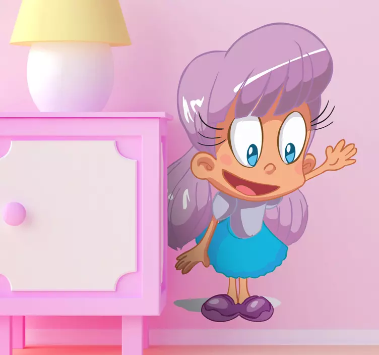 Wandtattoo süßes kleines Mädchen - TenStickers