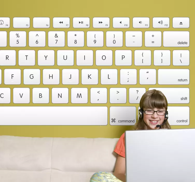 Wandtattoo Tastatur - TenStickers