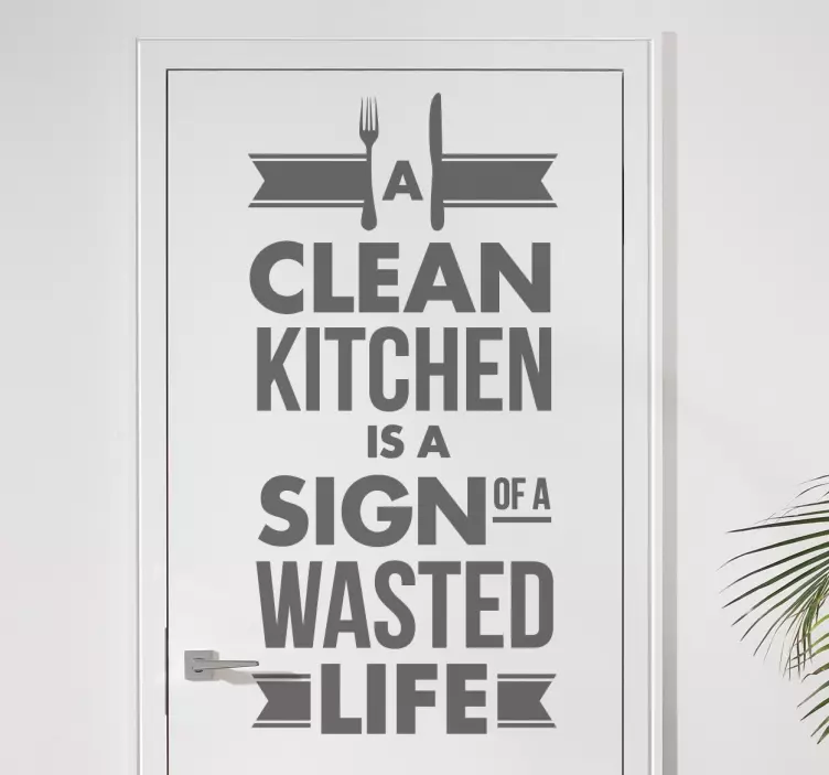 Wandtattoo Tet clean Kitchen - TenStickers