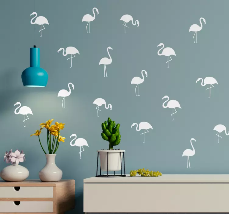 Wandtattoo tiere flamingo silhouette designs - TenStickers