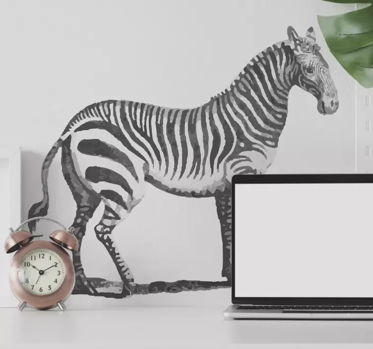 Wandtattoo Tiere zebra-tierfigur - TenStickers