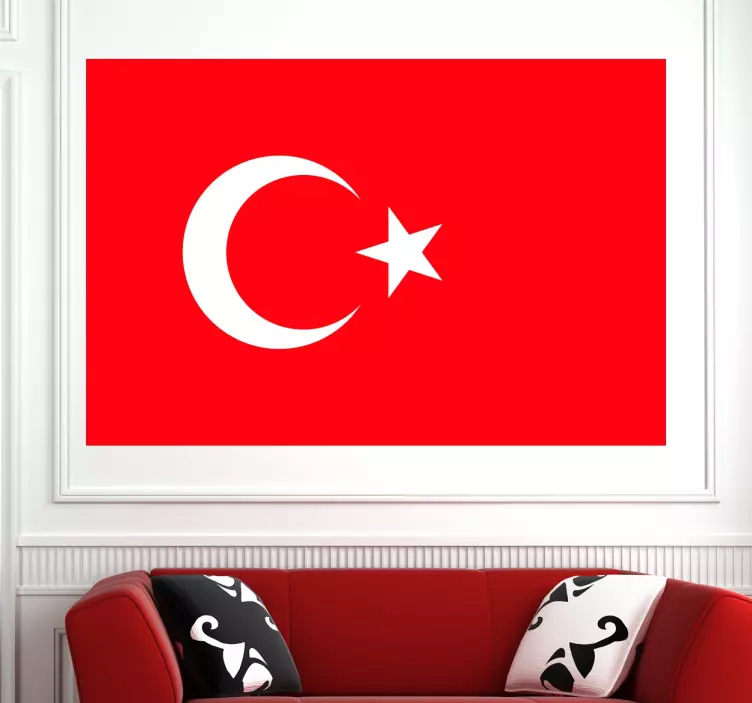Wandtattoo Türkei Fahne - TenStickers