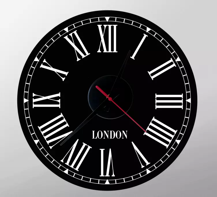 Wandtattoo uhr im klassischen londoner stil - TenStickers
