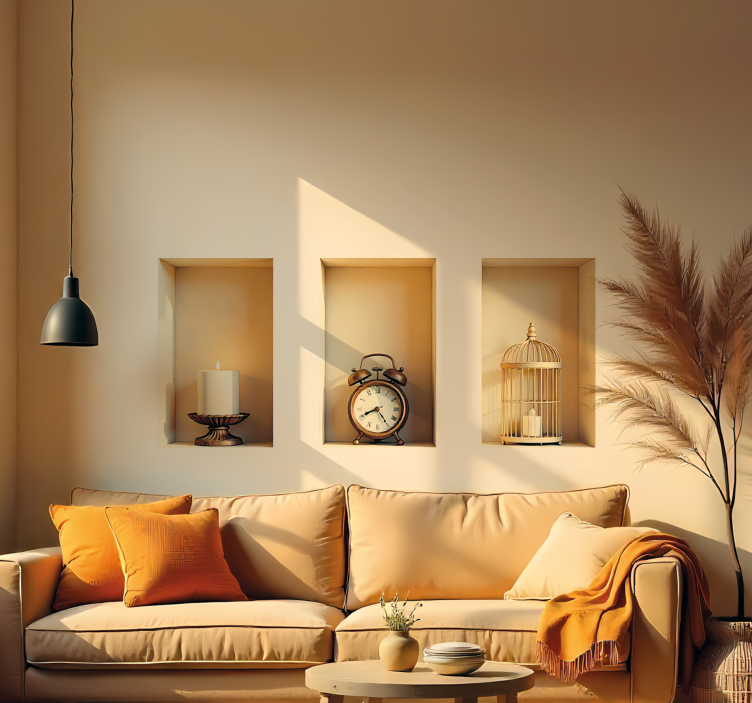 Wandtattoo visuelle Effekte vintage-elemente in einem rahmen - TenStickers