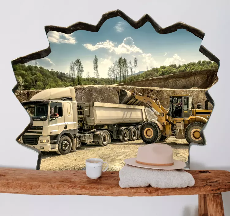 Aufkleber visuelle Effekte Zerbrochene wand - TenStickers