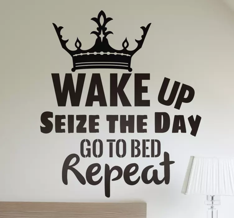 Wandtattoo Wake up Seize the Day - TenStickers
