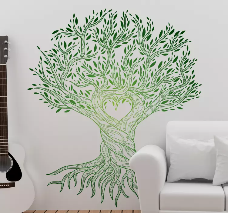 Wandtattoo Baum des Lebens mit Herz - TenStickers