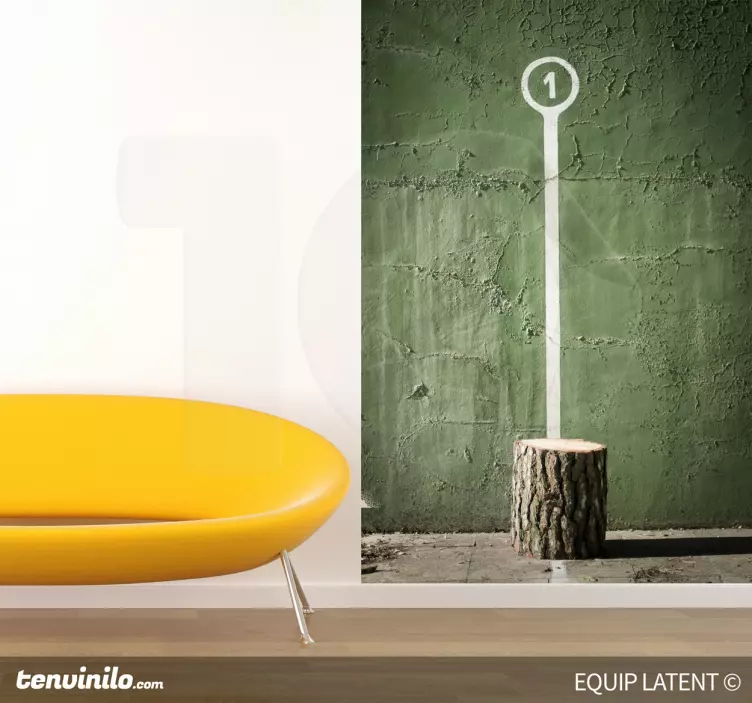 Wandtattoo Welt baumstumpfmarkierung - TenStickers