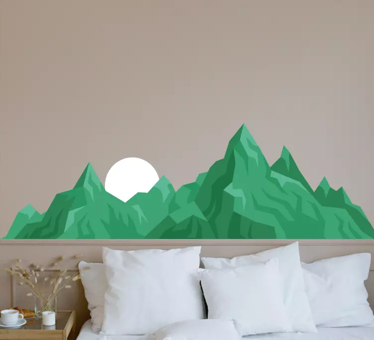 Wandtattoo welt berglandschaft horizont - TenStickers