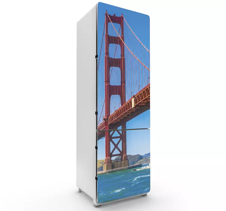 Folie Kühlschrank golden gate brücke - TenStickers