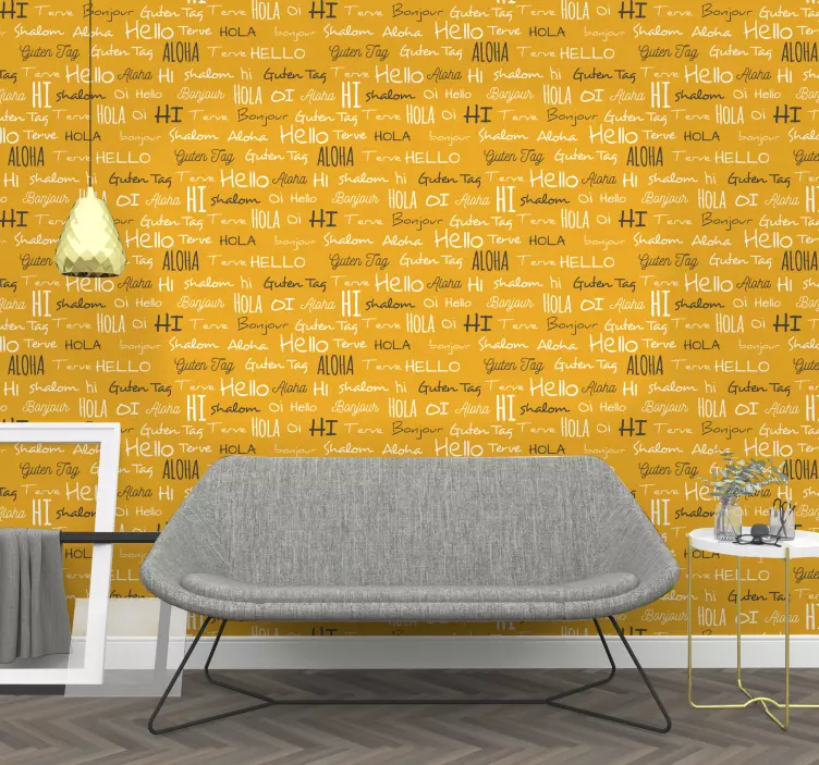 Wandtattoo Welt herzliche begrüßungsmuster - TenStickers