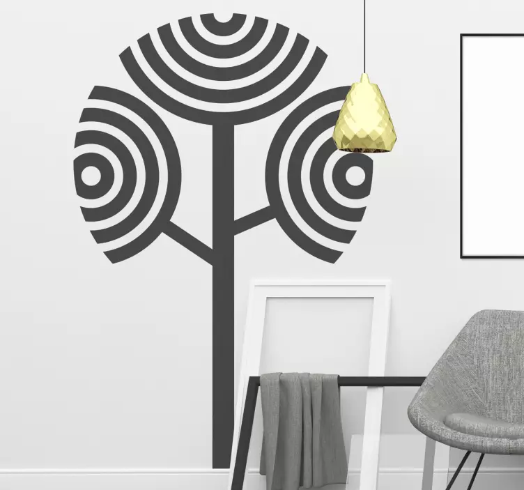 Wandtattoo Welt stilisierter kreisförmiger baum - TenStickers