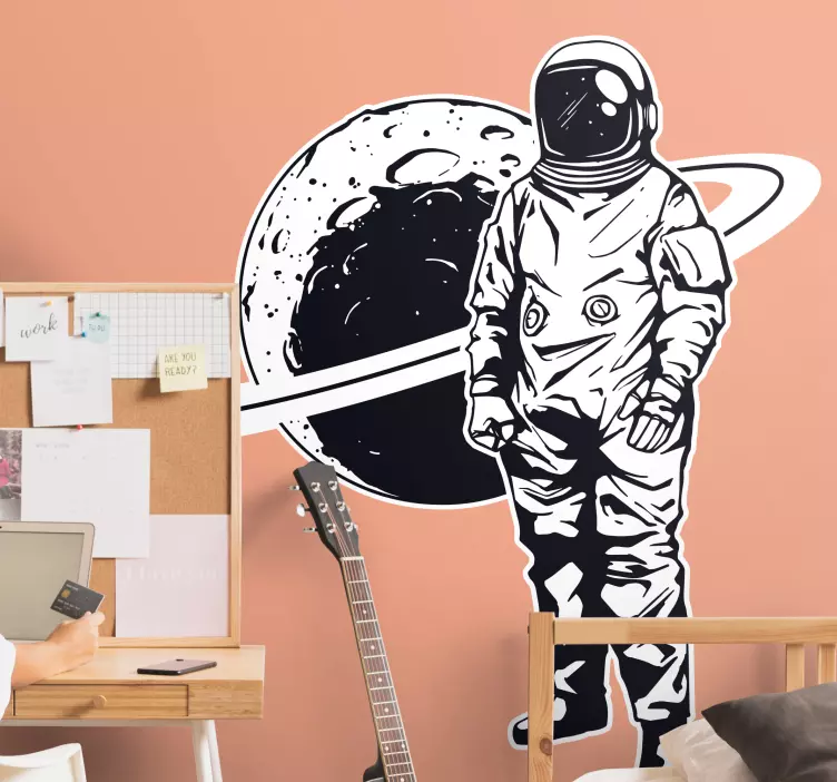 Wandtattoo Weltall astronaut mit planeten - TenStickers