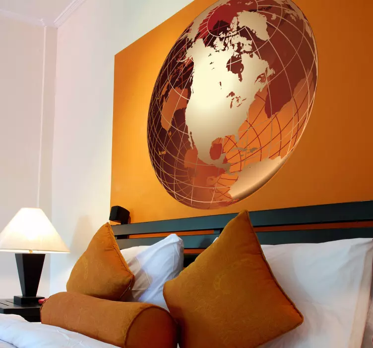 Wandtattoo Weltkarte Amerika - TenStickers