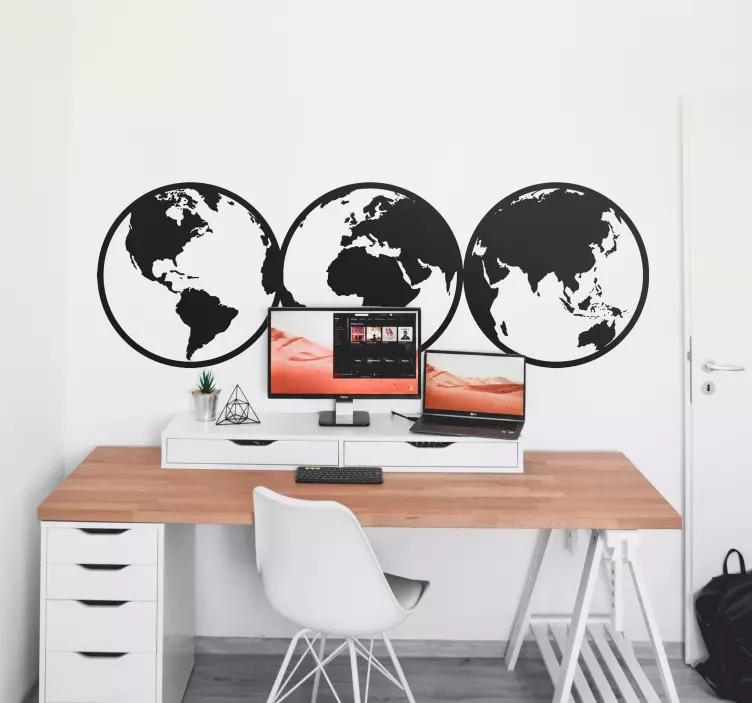 Weltkarte Aufkleber Weltanschauungen - TenStickers