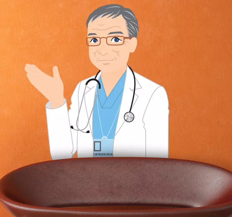 Wandtattoo winkender Doktor - TenStickers