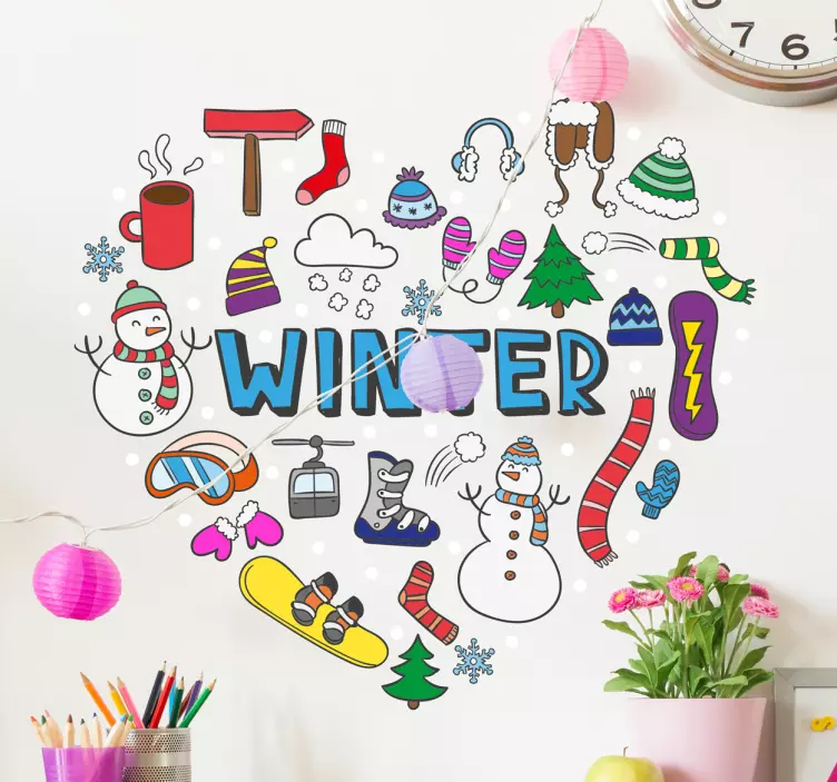 Wandtattoo Winterherz - TenStickers