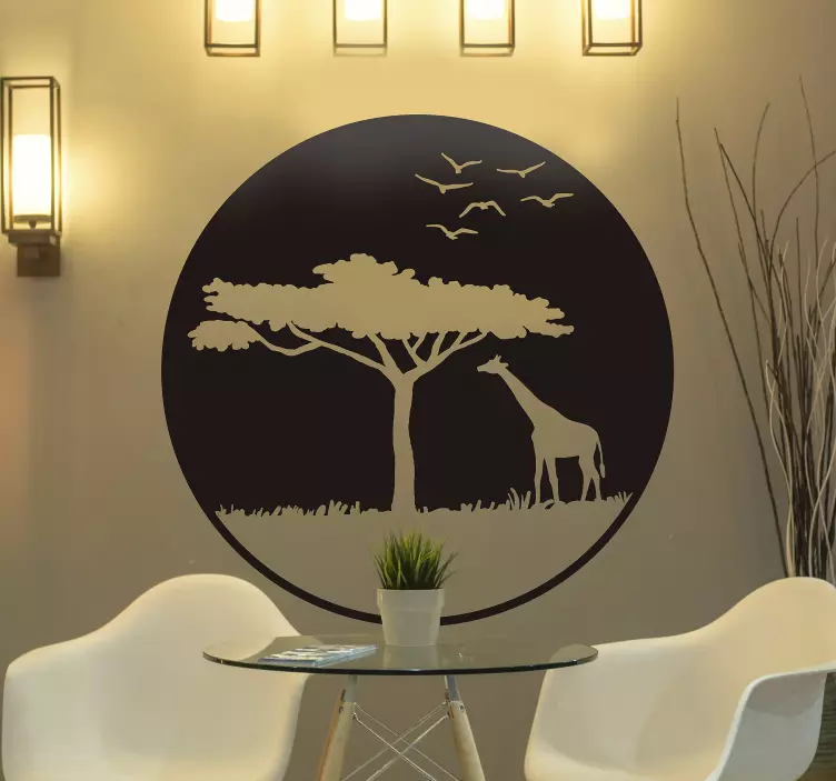 Wandtattoo Wohnzimmer Savannenlandschaft - TenStickers
